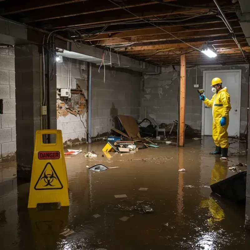 Flooded Basement Electrical Hazard in Walton County, FL Property